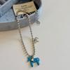 Funny Enamel Colt Horse Pendant Necklace Sweet Collarbone Chain Necklace  Decoration