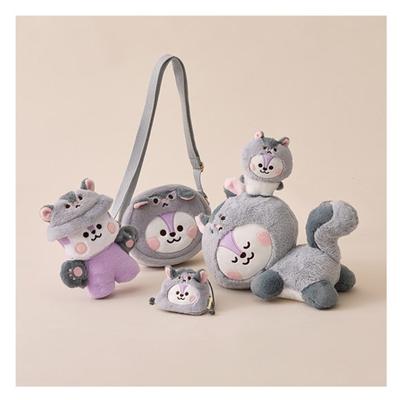 MANG BABY FLUFFY Лежащая кукла/ Брелок для ключей/ Костюмированный шкаф, набор из шляпы-ведра/ Мини-сумка-шнурок с подвесками/ Сумка-чехол для куклы-лица (5 вариантов)