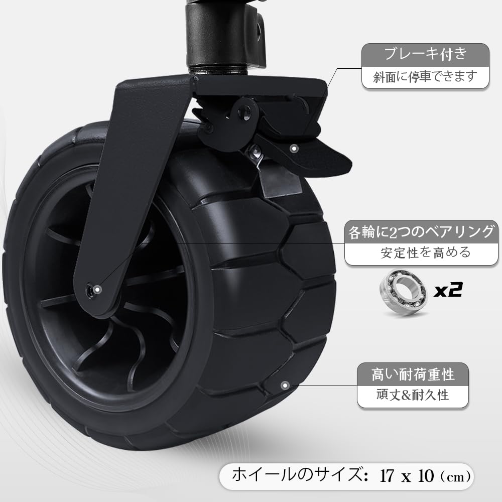 Compact Outdoor Camping Garden Foldable Heavy Duty Wagon Cart with Thick Wheels and Table Plate Murasaki -