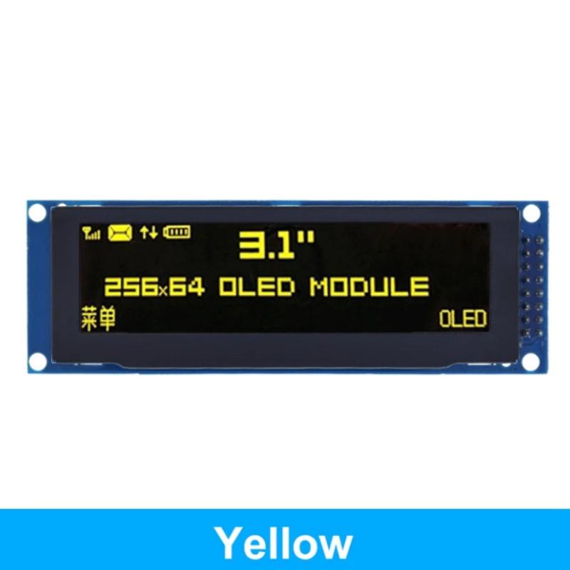 3.12-дюймовый модуль OLED-дисплея SSD1322 256x64 для Arduino STM32 SPI I2C-интерфейс с предварительно припаянным штыревым разъемом