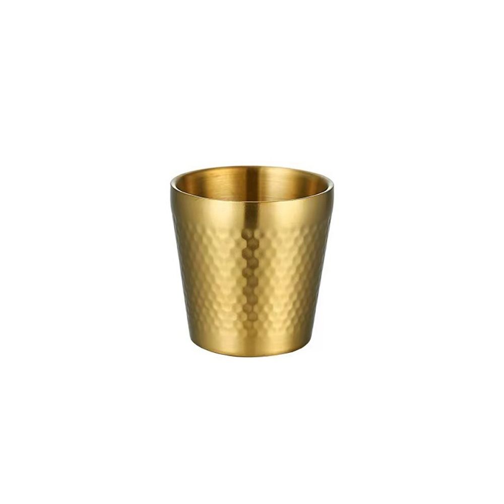 Hammered Texture Double-Wall Beer Cups Stainless Steel Milk Mugs New Cold Water Drinks Cup Bar