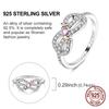Original 925 Sterling Silver Forever Love Mom Rings for Women Girls Jewelry Birthday Anniversary Mother's Day Gifts