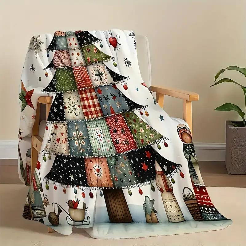 Popular Christmas Christmas Tree Flannel Print Office Blanket Sofa Blanket Blanket Available In All Seasons
