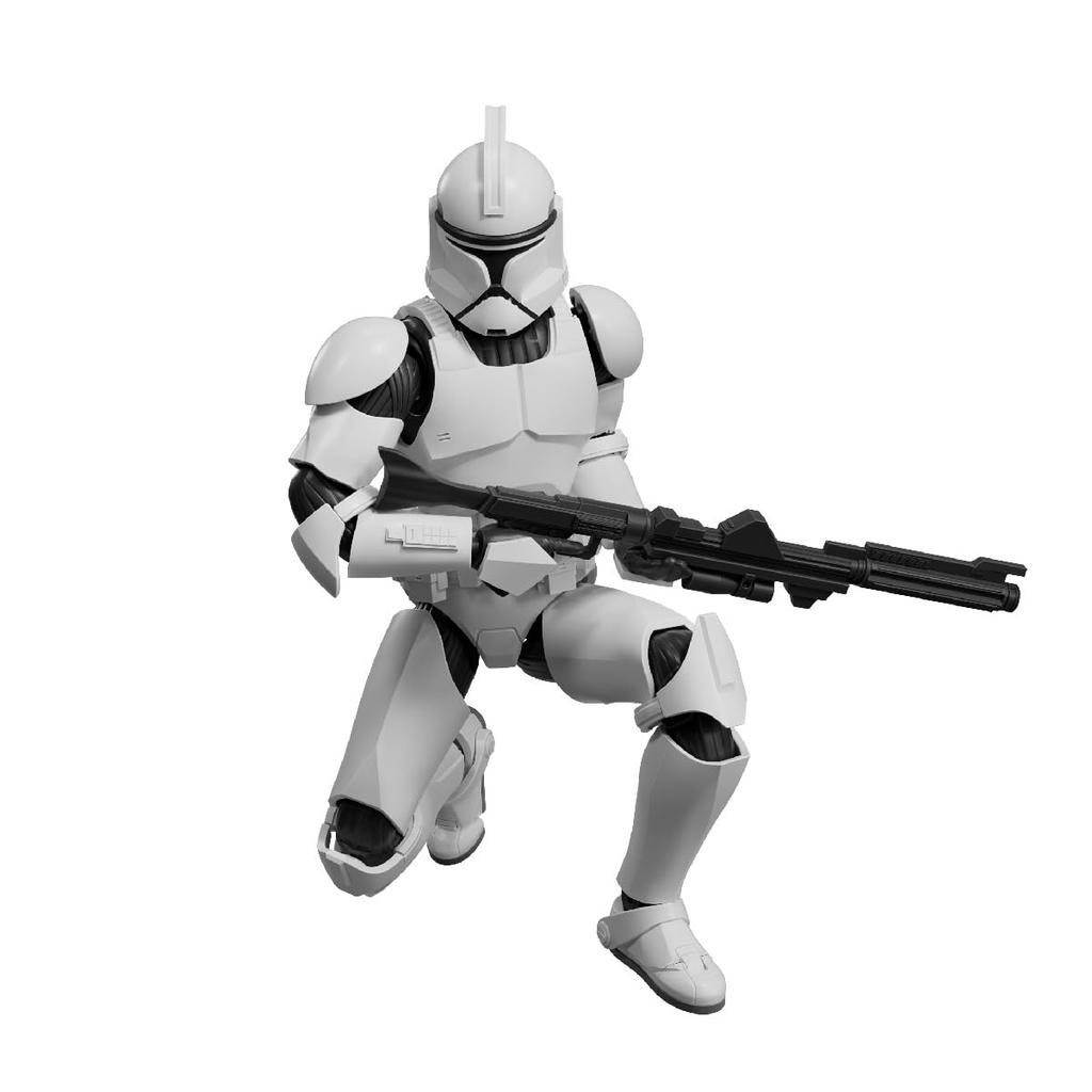 Blokees SF Soldier Clone Commander Figure Collection Model CC07 Assembly Kit 75807 PVC Display Interior Gift Trooper/Clone