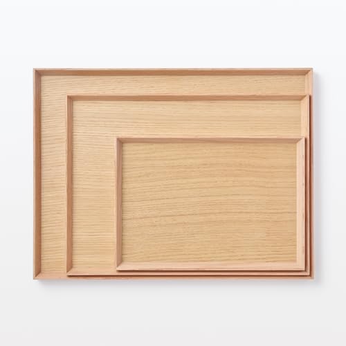 MUJI Wooden Square Tray Natural Approximately Width 40.5 x Depth 30.5 x Height 2cm MDC79A2S