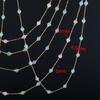 1M Fashion Glass Ball Flat Beads Stainless Steel Beaded Chain Gold Color Chains for DIY Women Necklace Bracelet Jewelry Findings
