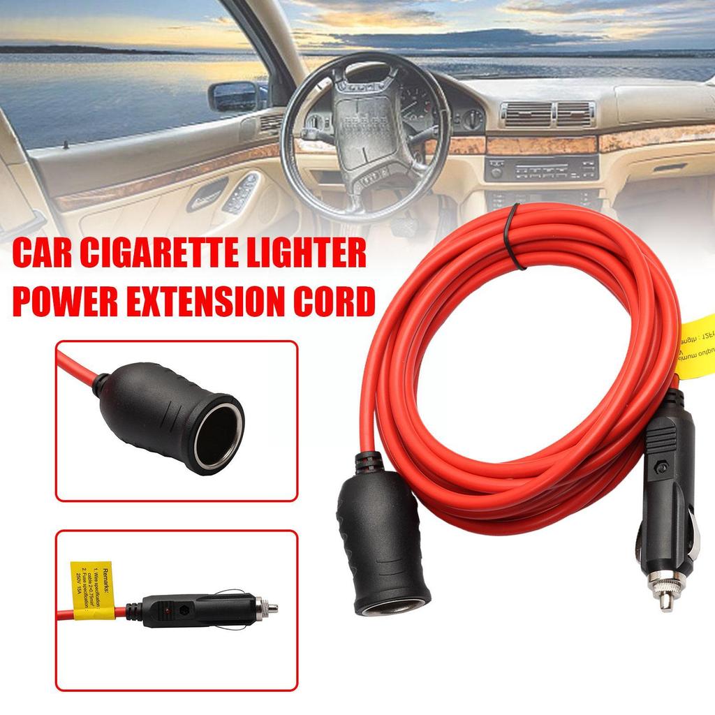 3.6M 12V/24V 15A Car Cigarette Lighter Extension Cord Plug Socket Cable Car Accessories Socket Charger Female Styling I0I3