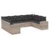 VidaXL Salon de Jardin avec Coussins 9 pcs, Canapés de Terrasse, Ensemble de Meubles de Patio, Mobilier d'Extérieur, Gris 3255339