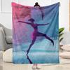 Dreamy Ballerina Flannel Blanket - Soft and Comfortable, Suitable for Sofas, Beds, Offices, Travel, and All Seasons, Making It A Perfect Holiday Gift.