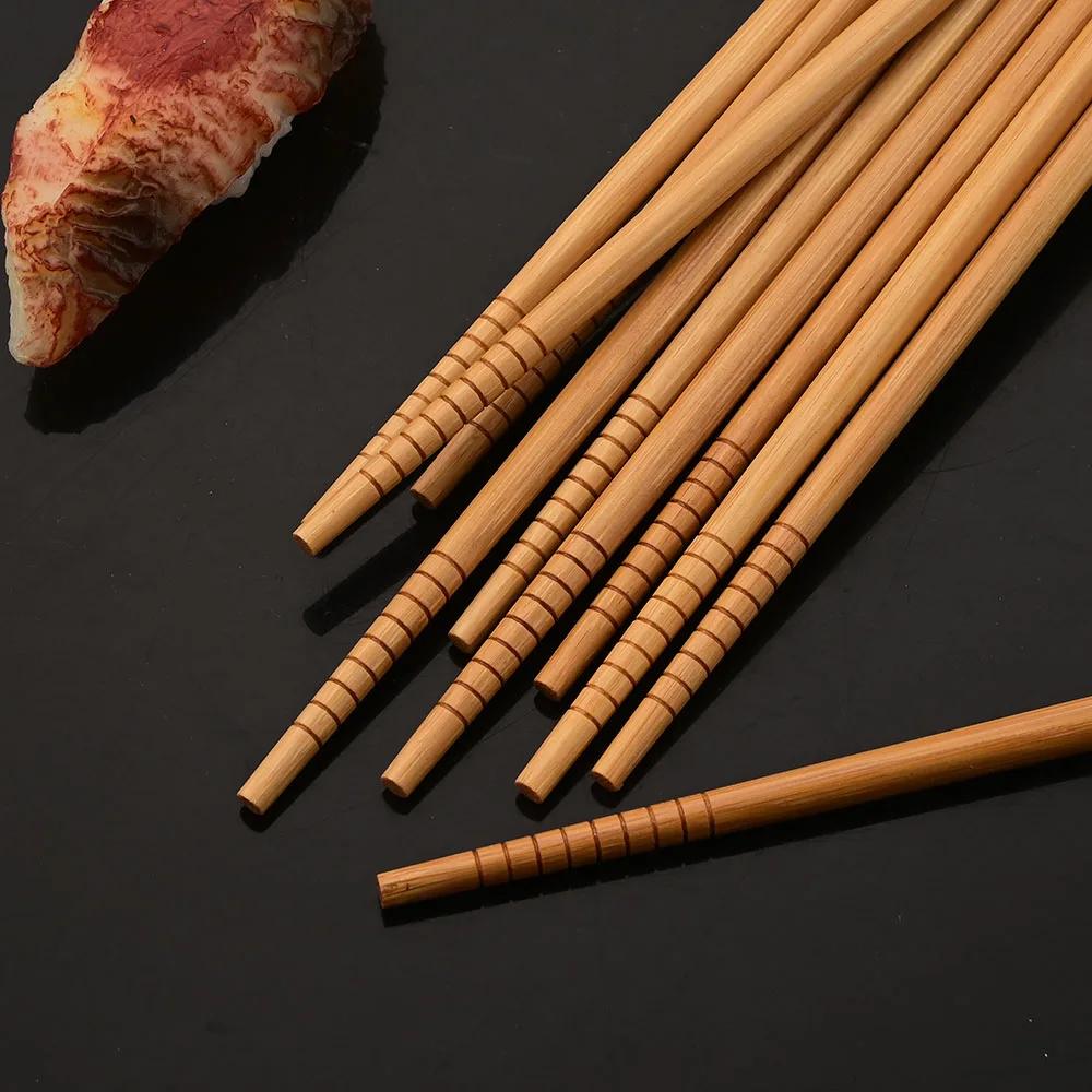 5 пар японских бамбуковых палочек для суши, нескользящие палочки для еды, горячая кастрюля, многоразовые китайские палочки для еды, столовая посуда, кухонные принадлежности