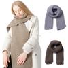 Knitted Scarf Color Scarf Thick Wool Knitted Solid Keep Warm Thickened Couple
