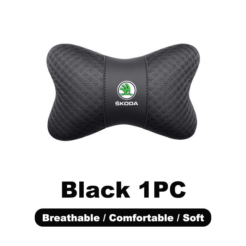 Car Seat Headrest Lumbar Support Cushion Pillow For Skoda S Fabia 2 Superb Octavia 2 Karoq VII Yeti Scala Kamiq VRS Accessories