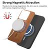 Luxury for Magsafe Magnetic Case for Xiaomi 13t Poco X6 F6 Pro Redmi Note 14 13 Pro K70e 13c PU Leather Shockproof Tpu Hybird Pc Solid Color Case