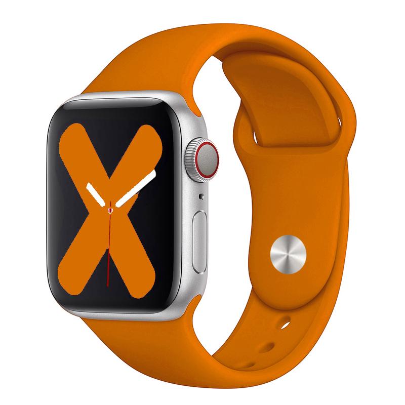Ремешок для Apple Watch 44мм 45мм 40мм 41мм 42мм 46мм Спортивный силиконовый ремешок для смарт-часов Браслет iWatch Серии 10 9 8 11 SE 3