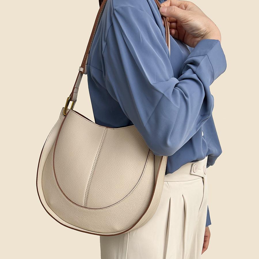 2024 Женская сумка-седло из мягкой кожи - Модная, Легкая роскошь, Кроссбоди и На плечо