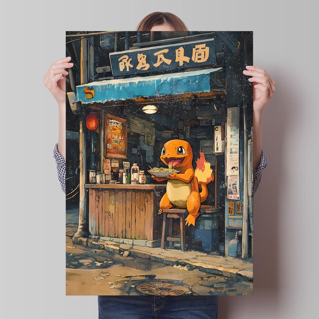 Classic Anime Canvas Paintings Pokemon Posters Living Room Kid Action Figures Children's Bedroom Decor Picture Prints and Prints