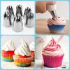 7pcs/set Stainless Steel Piping Nozzles Russian Rose Pastry Tips Cake Cream Cupcake Baking Laminating Mold Kitchen Baking Tools