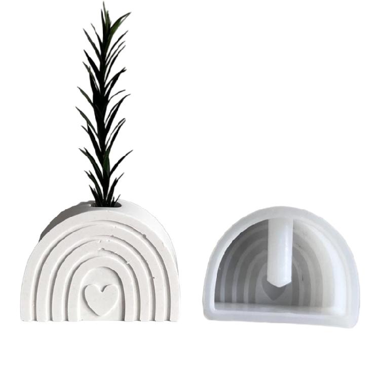 Элегантная прочная силиконовая форма-инструмент для цветочных горшков в форме радуги. Незаменимый аксессуар для домашнего использования. Энтузиасты эпоксидной смолы