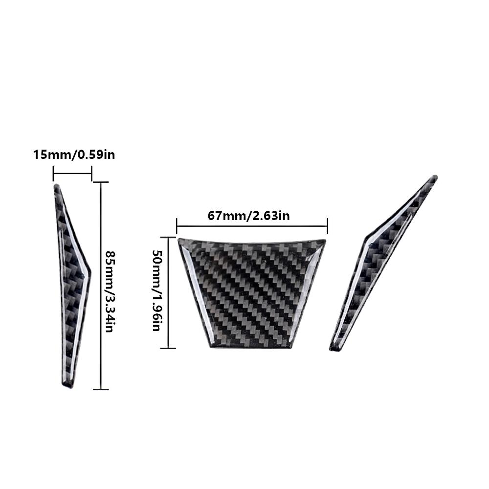 For Toyota Camry 2012-2014 LHD Steering Wheel Decorative Sticker B Black Carbon Fiber Trim Cover Interior Accessories Upgrade