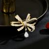 Women's Light Luxury Design Elegant Small Fragrance Bow Brooch Fashionable Versatile Niche Design Brooch Daily Accessories