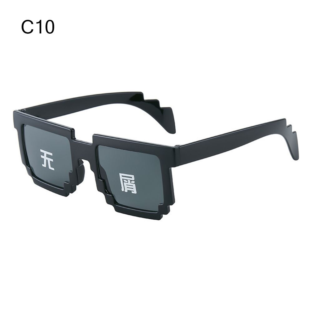 Реквизит для фотографий, декоративные оттенки, пиксельные мозаичные очки, солнцезащитные очки для геймеров и роботов, вечерние очки для дискотеки