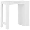 VidaXL Bar Table with Shelf White 110x50x103 Cm