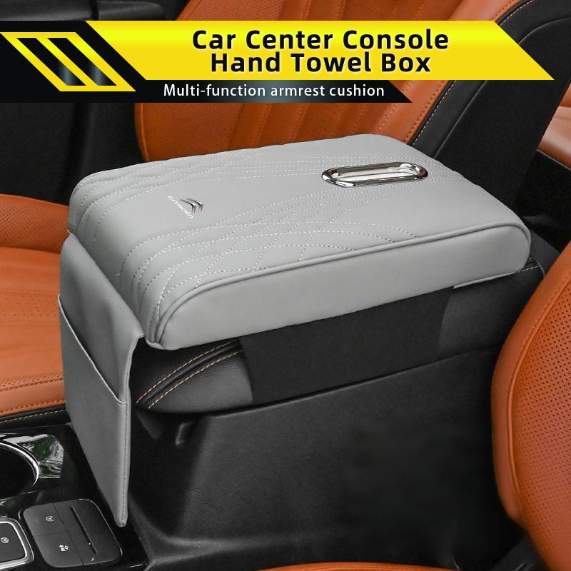 AQP4 Car Armrest Box Tissue Box PU Leather For Citroen C4 C3 C5 C1 C3 Berlingo Celysee Cactus Picasso Aircross Saxo Grand