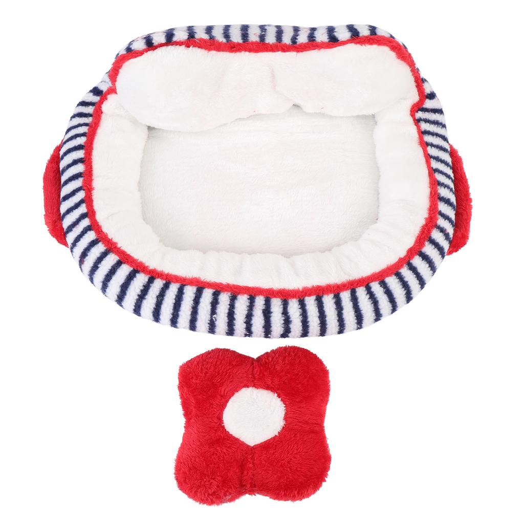 Indoor Cat Bed Warm Soft Enhanced Comfort Cute Look Washable Plush Cat Dog Bed for Autumn Winter S
