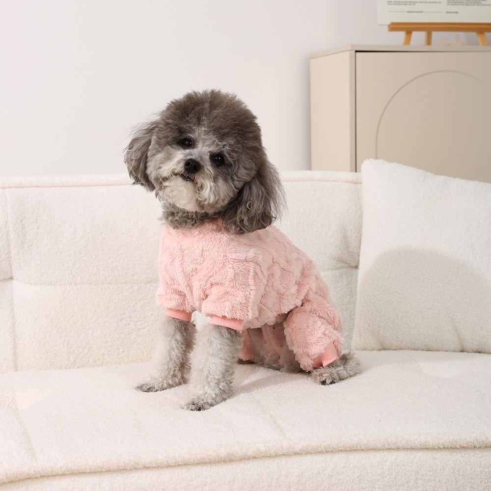 Флисовый комбинезон для щенков, осенне-зимняя одежда для маленьких собак, комбинезоны, пижамы, милый принт, чихуахуа, йоркширский костюм для домашних животных