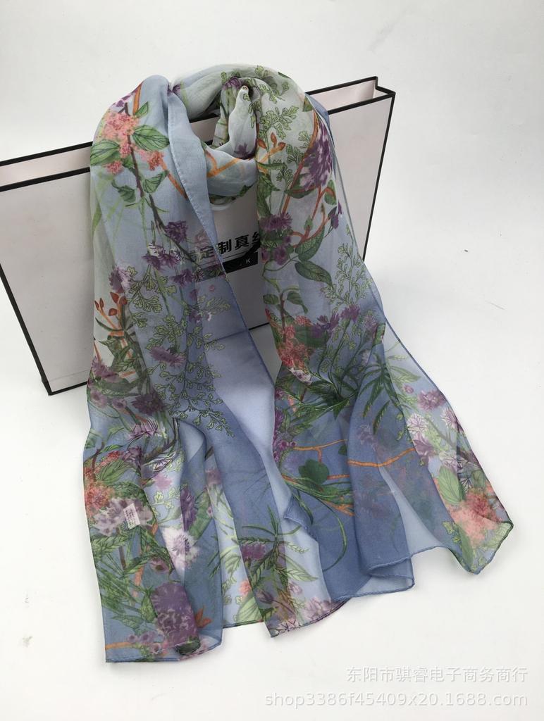 Ji Fashion Women'S Scarf Printing Temperament Versatile Foreign Trade Headscarf Georgette Soft Shawl