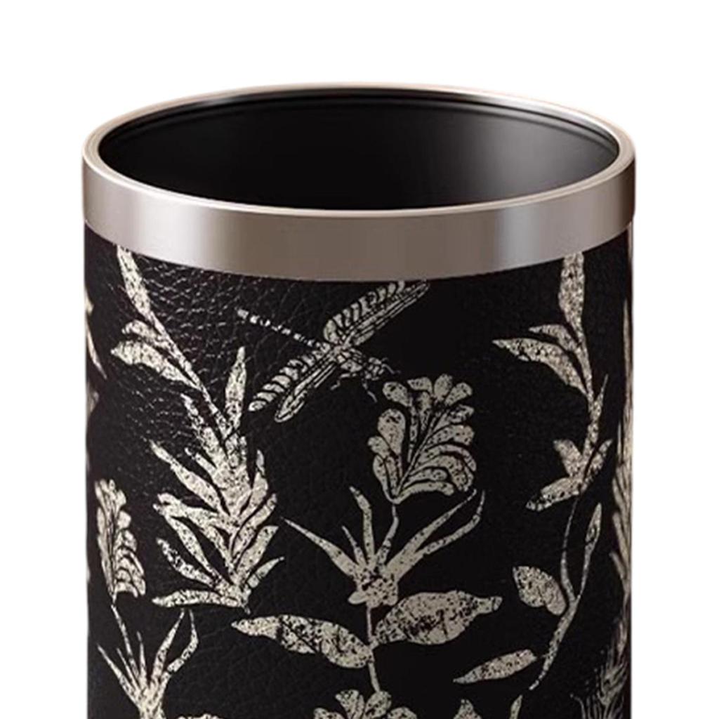 Round Trash Can Versatile Stylish Wastebasket for Living Room Bedroom Indoor