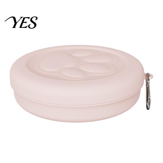 Clip-on Dog Bowl Treat Pouch, with Metal Carabiner, Puppy Holder, Sealed Pet Snack Container Food Lid for Travel Walking Training Trips Lightweight