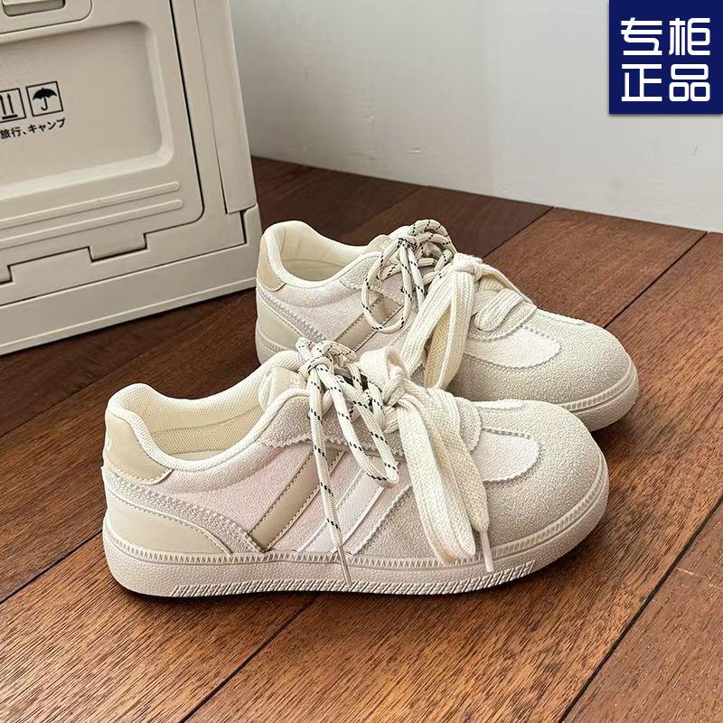 Ретро повседневная спортивная обувь нишевый дизайн чувство плоской подошвы немецкие кроссовки женские весна 2025 новые уродливые милые большие головные уборы