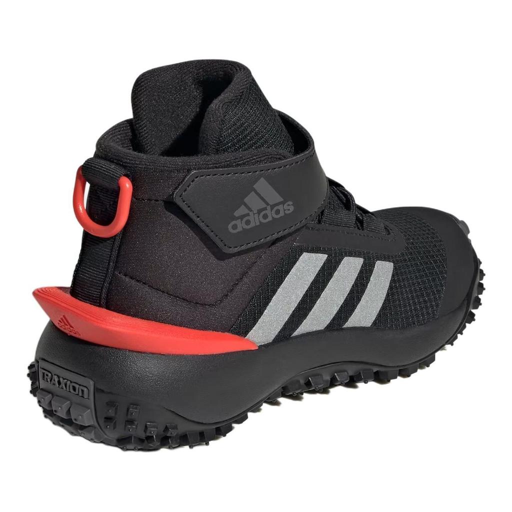 Adidas Fortatrail Round Toe Velcro Durable High-Top Running Shoes Kids Sneakers Black IG7263