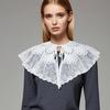Peacock Tail Shawl False Collar for Ladies. Double-layer Lace Embroidery, High-end False Collar Decoration.