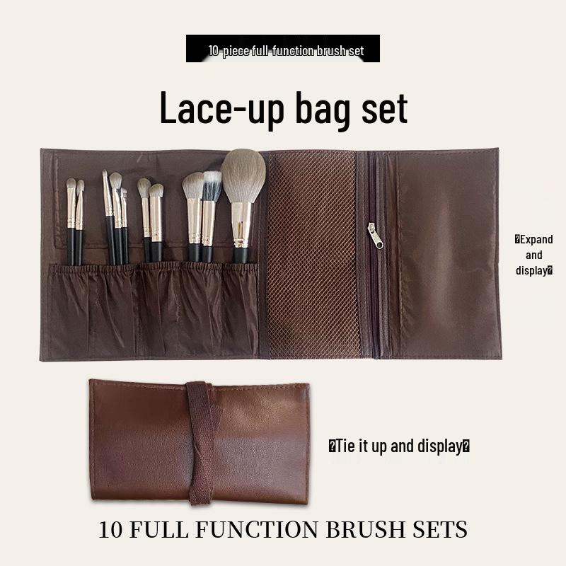 24-Piece Premium Animal Hair Makeup Brush Set - Soft Eyeshadow Brushes for Professional Makeup Artists