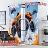 2D FLAT PRINTING 2pcs Curtains (Without Rod) Flying Monster Trucks Print Chic Curtains Versatile Polyester Curtains Valentine