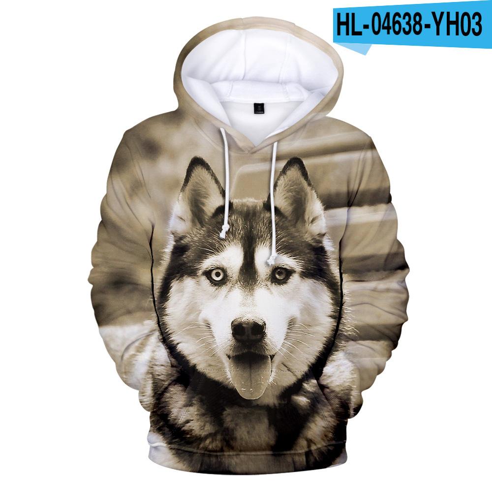 Толстовка с капюшоном для женщин и мужчин с 3D принтом собаки и хаски, уличная одежда, пуловер в стиле хип-хоп, куртка с капюшоном, мужская повседневная спортивная одежда