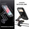 Support Téléphone Moto Vélo Universel, Magnétique Réglable Rotatif 360° Etanche Ecran Tactile