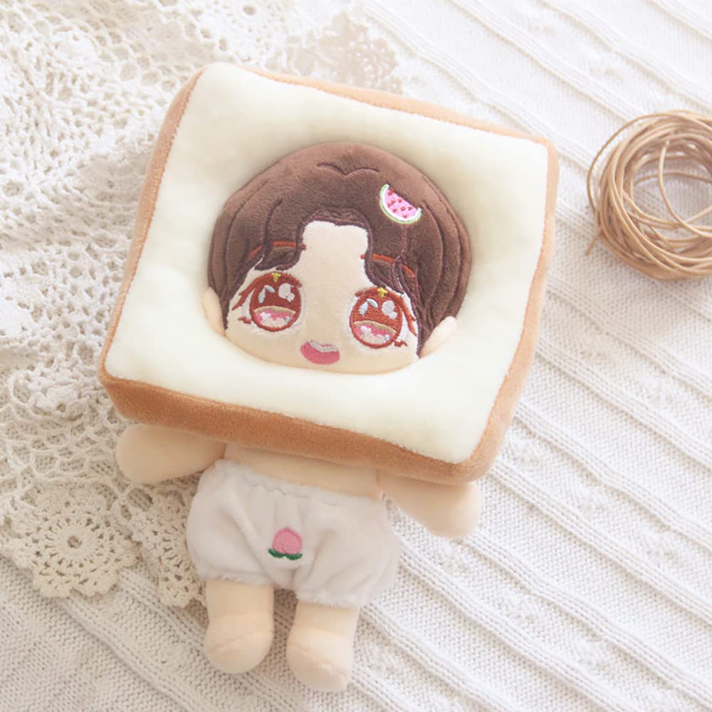 niannyyhouse 15cm Doll Headgear for Plush Dolls, Cotton Doll Stuffed Animal Hat, Toast Headgear (a, 15cm)