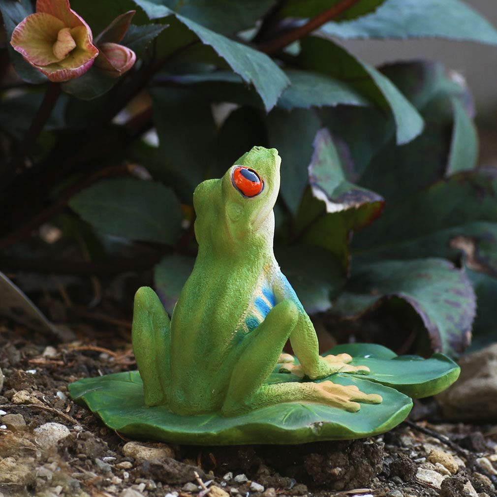 Фигурка лягушки Devalier из смолы, красная древесная лягушка, подарок на день рождения ca187b [Подлинный продукт]
