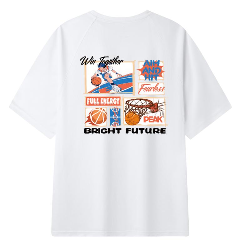Pick Sports T-shirt Pure Cotton Versatile Men's and Women's Summer Casual Short Sleeve Top