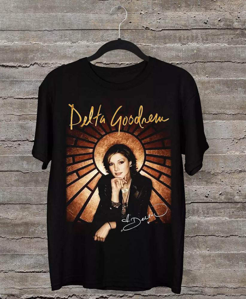 НОВАЯ Signature Подарочная Футболка Delta Goodrem Для Фанатов Черная Все Размеры HE1601 Унисекс Футболка