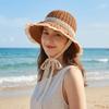 Cherry Embroidered Straw Fisherman Hat Lace Woven Bucket Hat Unique Women Sun Hat  Ladies
