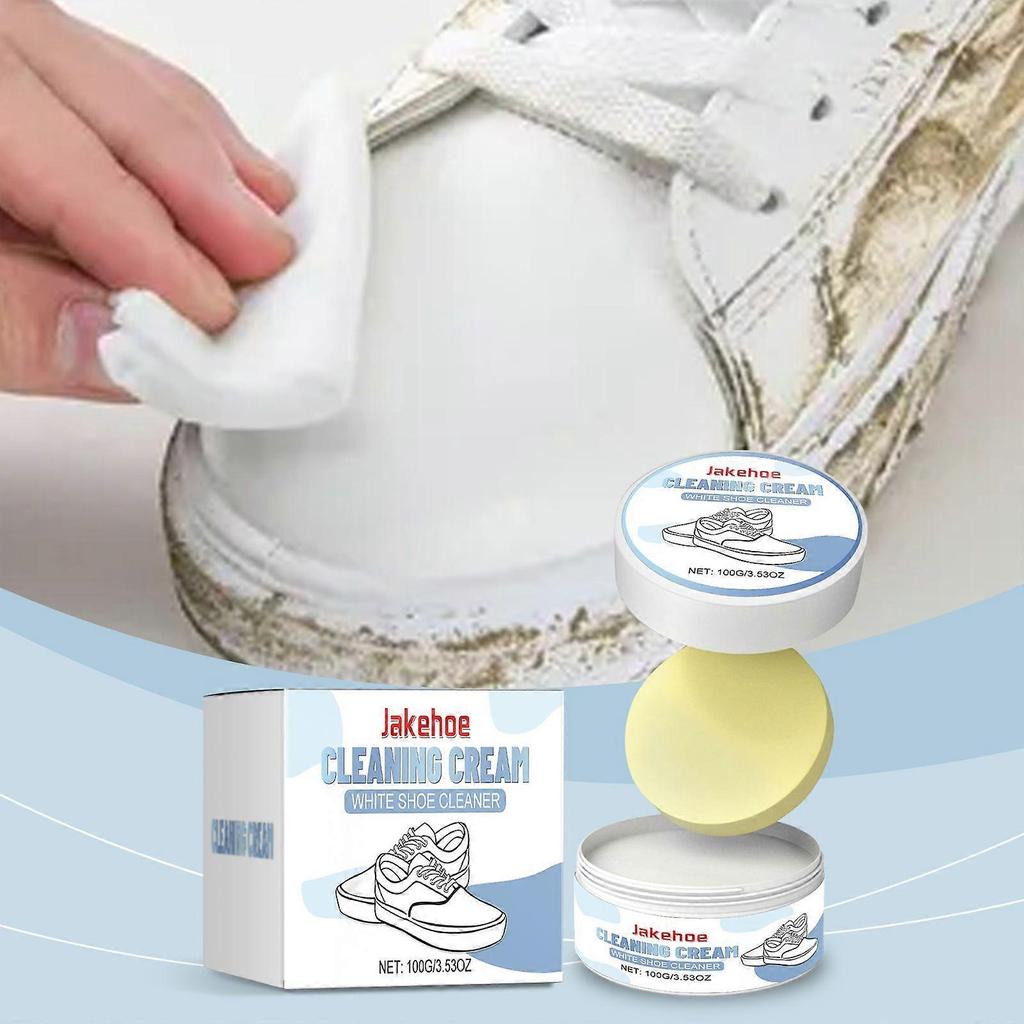 Limited time!!Jakehoe Shoe Stain And Cleaning Cream Gently Cleans And Effectively Removes Stains And Dirt. It Is A Multi-Functional Shoe Cleaning Prod