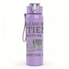 1PC Please Be Patient With Me Quote 750ml Color Plastic Sports Water Bottle Leakproof Flip Straw Lid Suitable for Sports Office Home Use