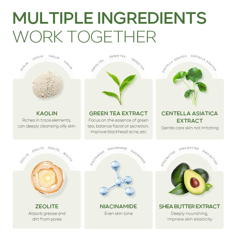 QUIYUM Твердая маска-стик с зеленым чаем 40 г Увлажняющая глиняная маска