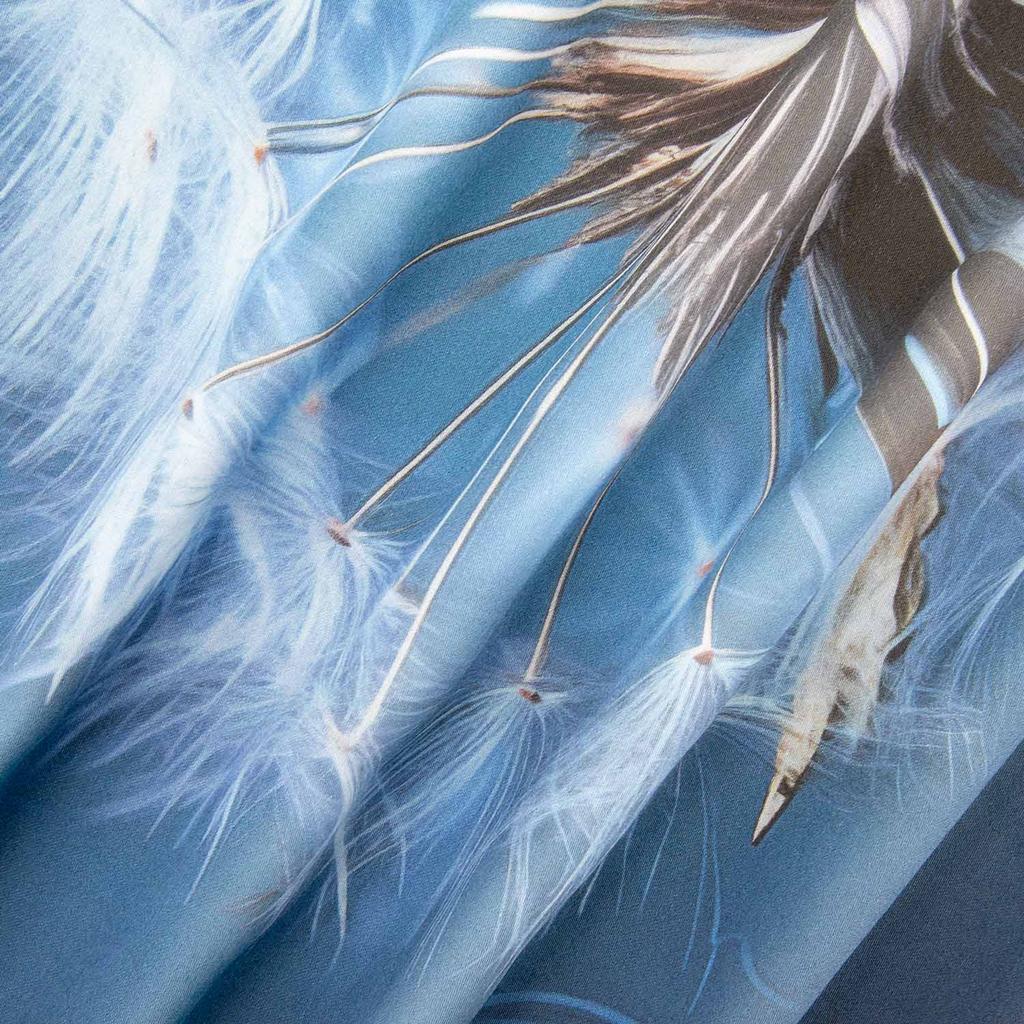 Bedding set 220x200 SATIN COTTON digital print dandelion blue