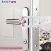 Cat Door Holder Latch Punch-Free Adjustable Elastic Gate Lock Keep Cat Dog Out From Entering Door Holder Latch Pet Supplies