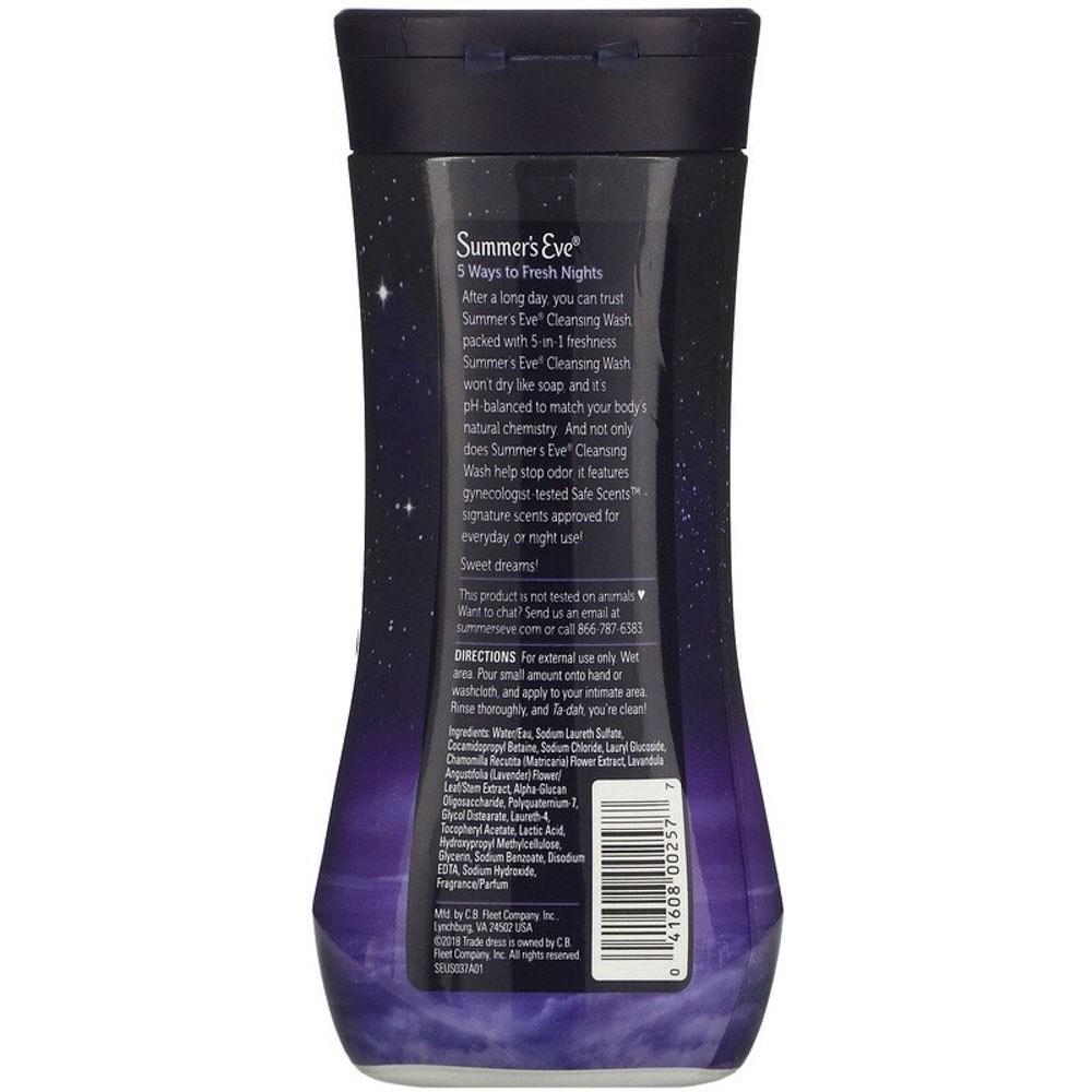 Summer Eve Очищающее средство для интимной гигиены Лаванда, для ночного применения, 2 шт., 354 мл